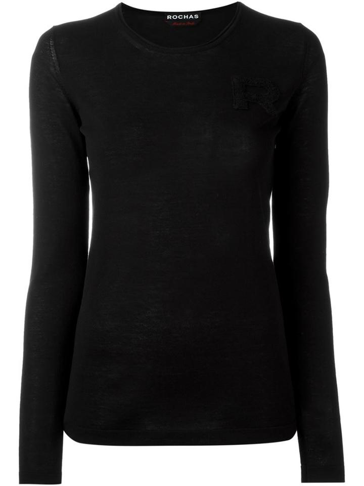 Rochas Logo Appliqué Sweater
