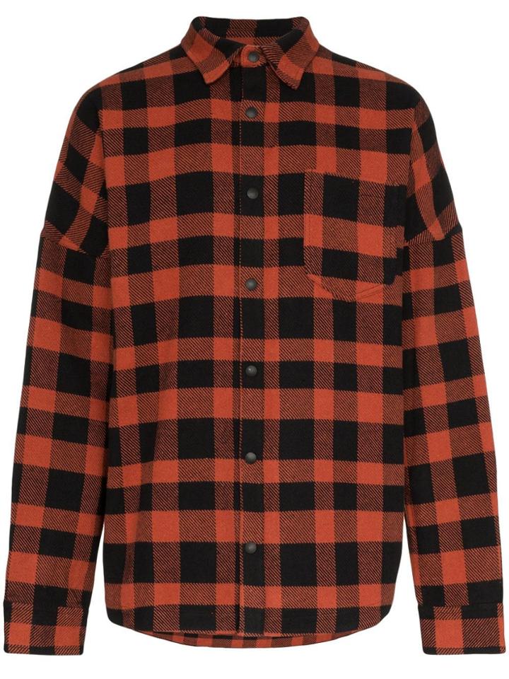 Palm Angels Rear Logo Check Shirt - Yellow