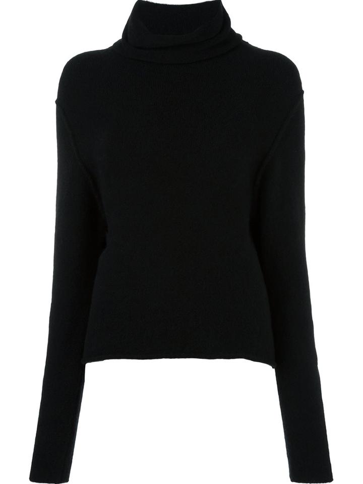 Isabel Benenato Roll Neck Jumper, Women's, Size: 40, Black, Polyamide/spandex/elastane/yak/merino