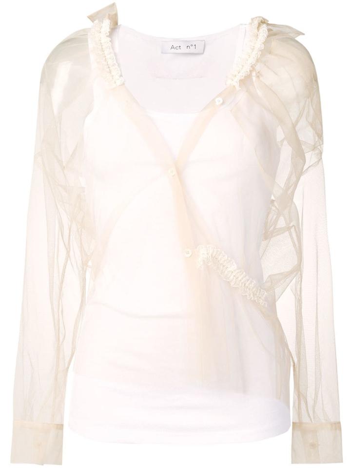 Act N&deg;1 Tulle Layer Top - White