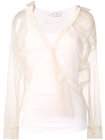 Act N&deg;1 Tulle Layer Top - White