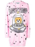 Moschino Space Teddie Hoodie Dress - Pink