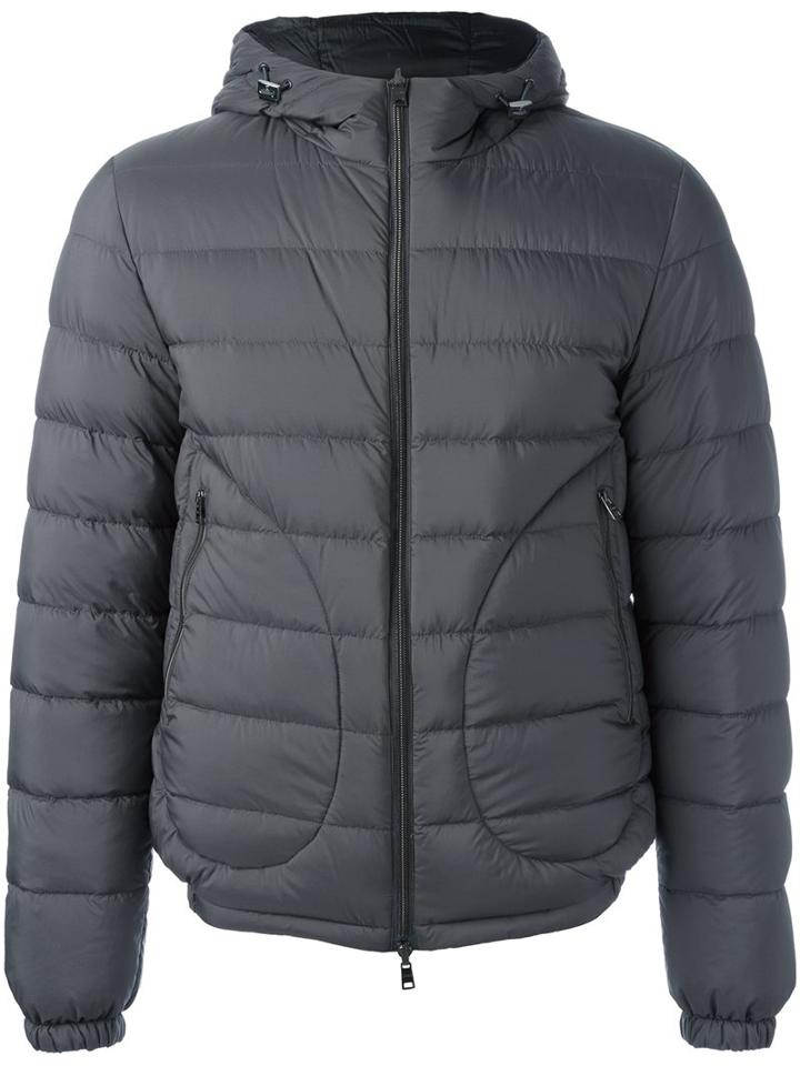 Herno Hooded Padded Jacket, Men's, Size: 48, Grey, Feather Down/polyamide/polyurethane