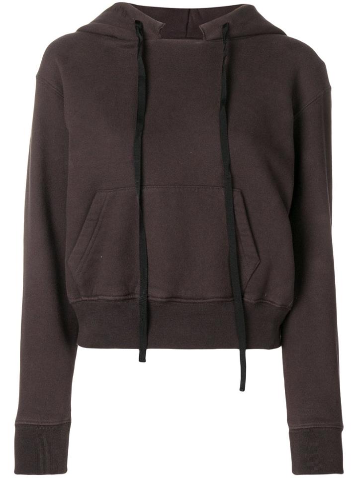 Unravel Project Cropped Hoodie - Brown
