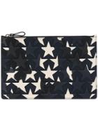 Valentino - Star-print Clutch Bag - Men - Cotton/leather - One Size, Blue, Cotton/leather