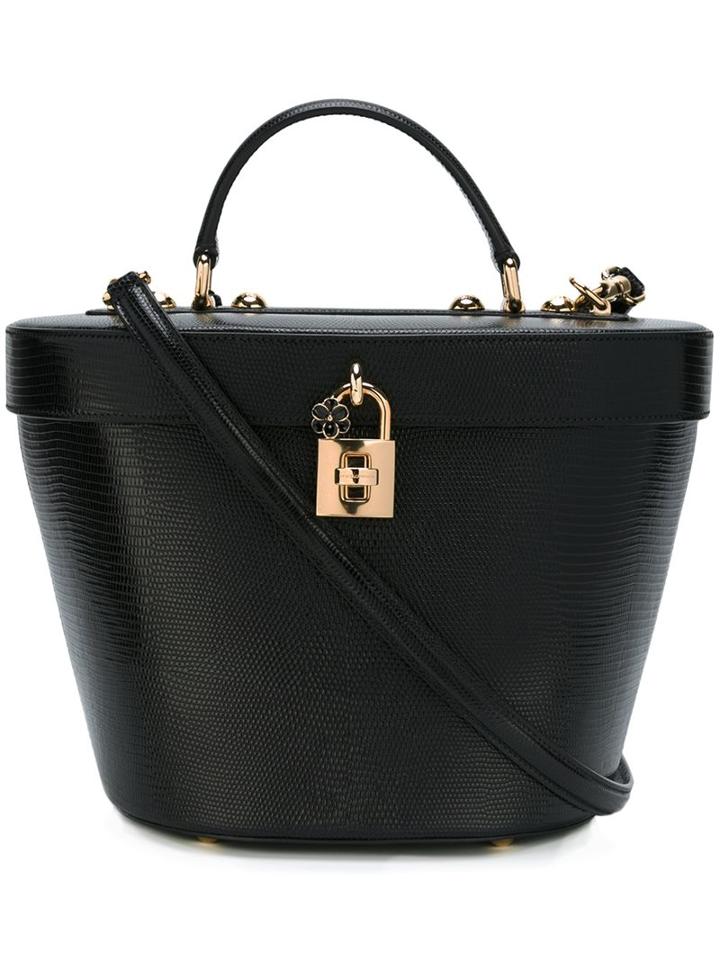 Dolce & Gabbana Lizardskin Effect Basket Tote