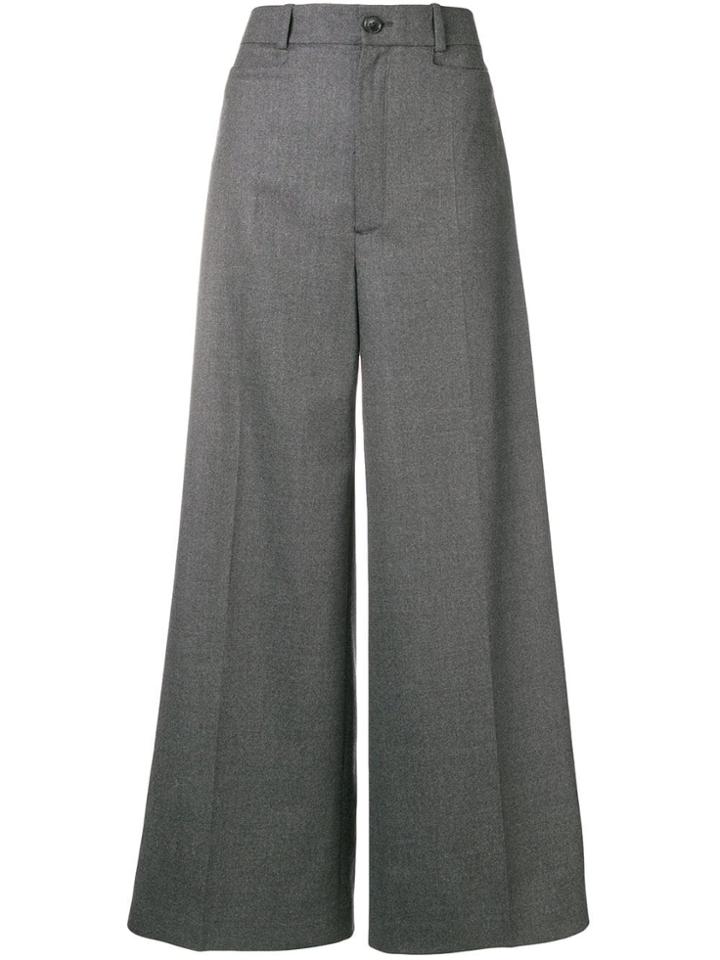Joseph Creased Palazzo Trousers - Grey