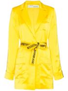 Off-white Tie-waist Pyjama Jacket - Yellow & Orange