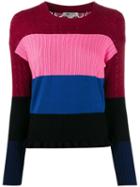 Kenzo Panelled Multi-knit Jumper - Pink
