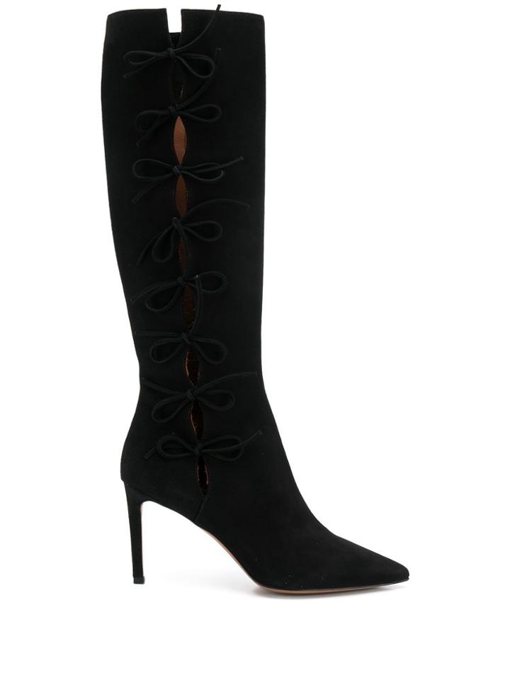 L'autre Chose Tie-fastening Knee-high Boots - Black