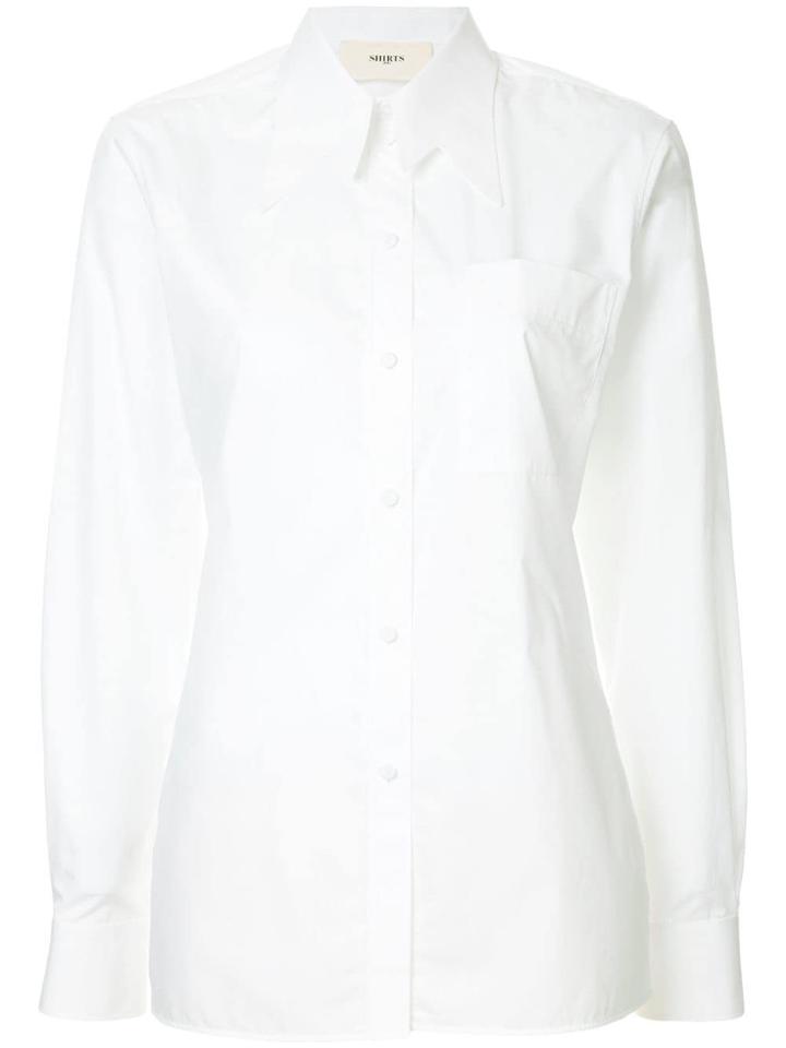 Ports 1961 M Shaped Collar Shirt - White