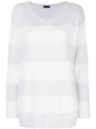 Iris Von Arnim Striped Jumper - Blue