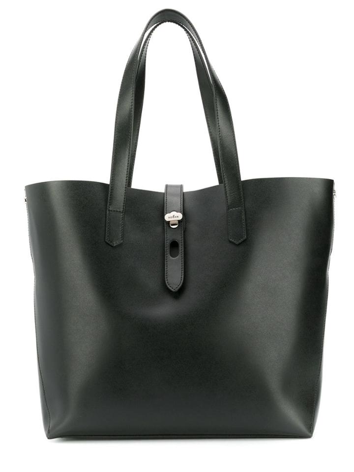 Hogan Branded Fastening Tote Bag - Black