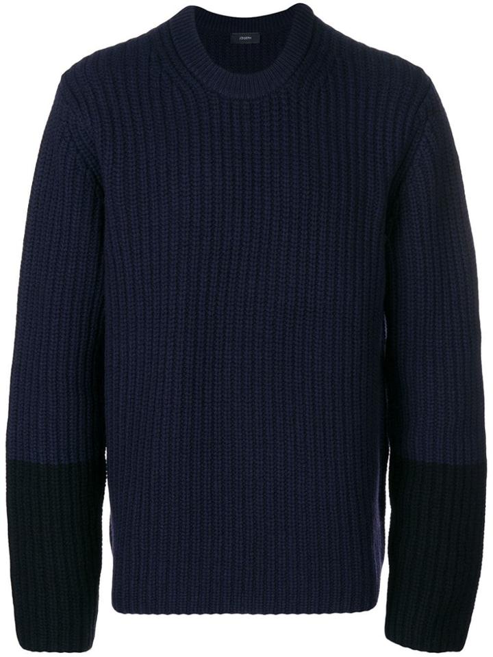 Joseph Crew Neck Knit Sweater - Blue