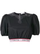 Vivetta Logo Band Cropped T-shirt - Black