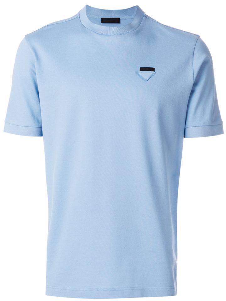 Prada Chest Logo Patch T-shirt - Blue