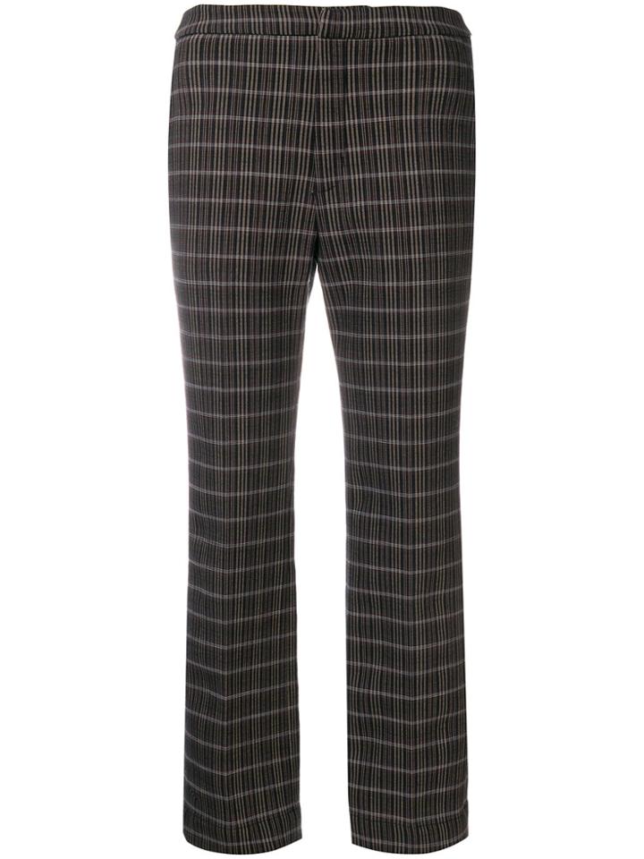 Ports 1961 Cropped Check Trousers - Blue
