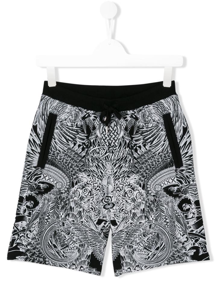 Philipp Plein Junior Printed Jogging Shorts - Black