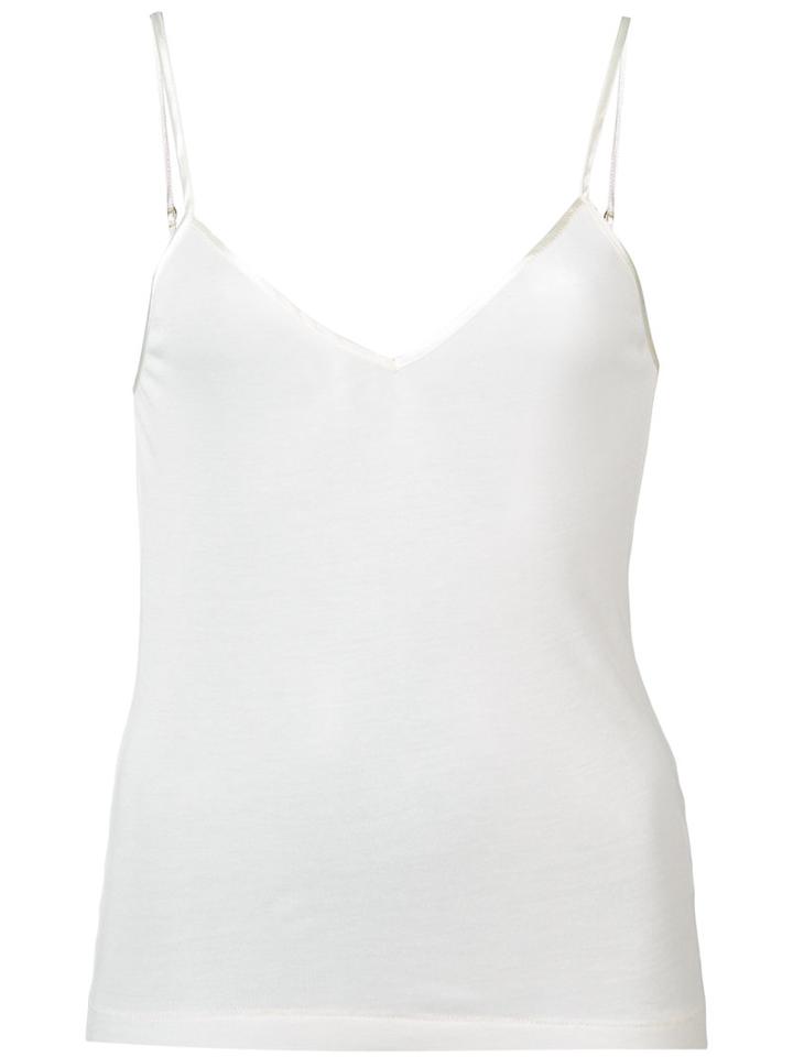 Anine Bing - Silk Trim Camisole - Women - Modal/cashmere - L, Women's, White, Modal/cashmere