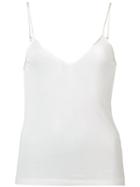 Anine Bing - Silk Trim Camisole - Women - Modal/cashmere - L, Women's, White, Modal/cashmere
