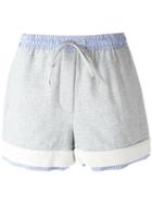 3.1 Phillip Lim - Drawstring Shorts - Women - Cotton - L, Grey, Cotton