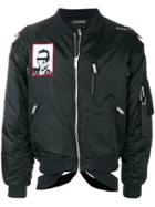 Icosae Patched Utility Bomber Jacket - Black