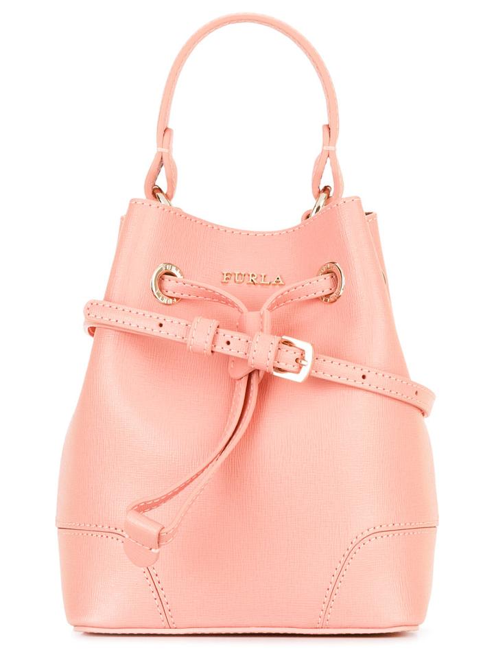 Furla Small Bucket Bag, Women's, Pink/purple, Calf Leather