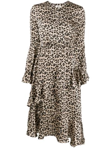 Jovonna Camelia2 Leopard Print Dress - Brown