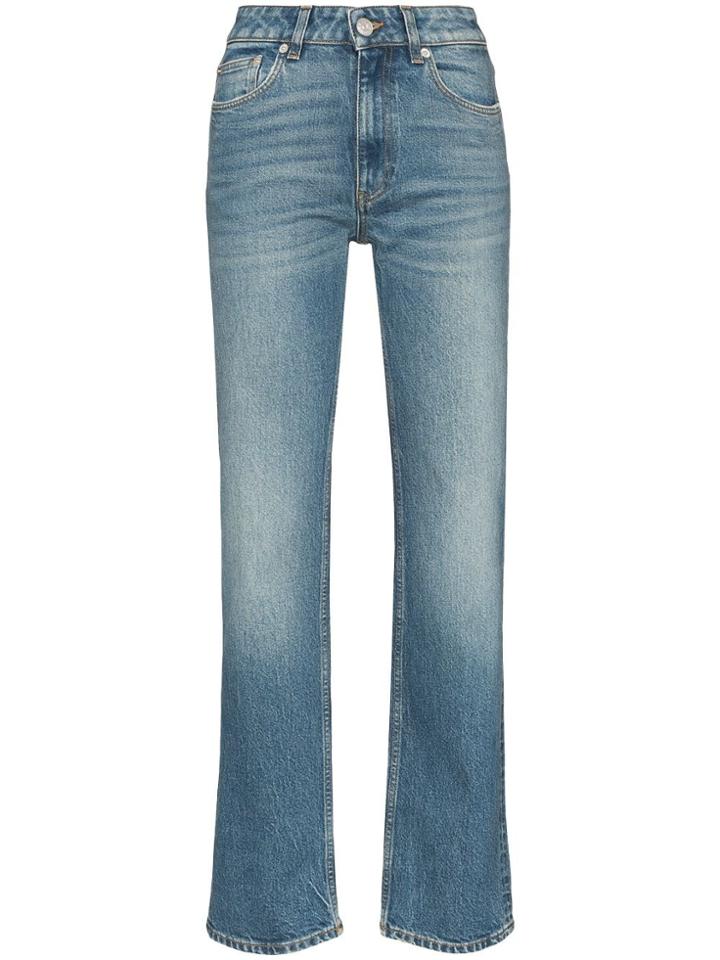 Sunflower High Waist Straight Leg Jeans - Blue