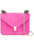 Valentino - Valentino Garavani Chain Link Shoulder Bag - Women - Calf Leather - One Size, Women's, Pink/purple, Calf Leather