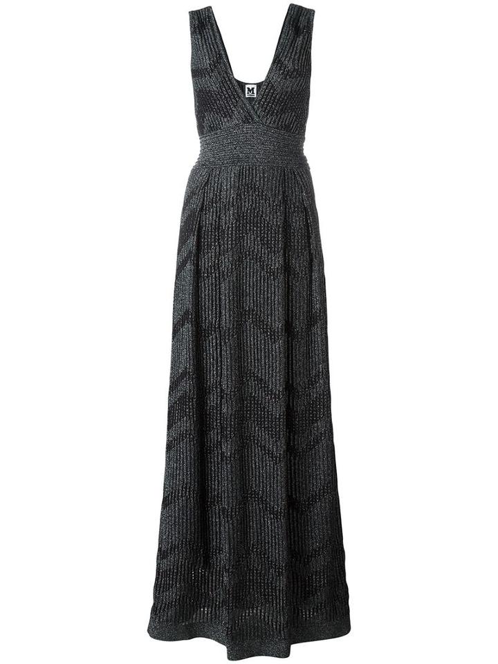 M Missoni Zigzag Knitted Dress, Women's, Size: 38, Black, Polyamide/polyester/metallic Fibre