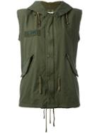 As65 - Military Embroidered Gilet - Women - Cotton/nylon - M, Green, Cotton/nylon