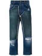 Dolce & Gabbana - Cropped Patch Jeans - Women - Cotton - 38, Women's, Blue, Cotton