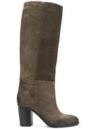 Strategia Panelled Boots - Grey