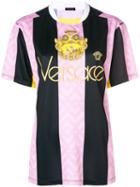 Versace Embroidered Logo Football T-shirt - Purple