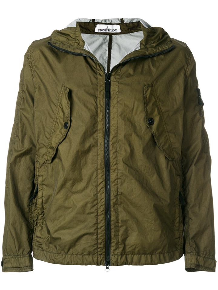Stone Island Membrana 3l Tc Hooded Jacket - Green