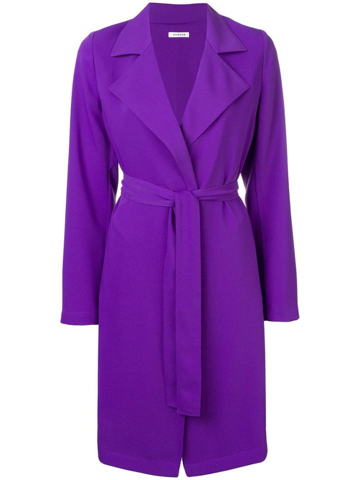 P.a.r.o.s.h. Single-breasted Belted Coat - Purple