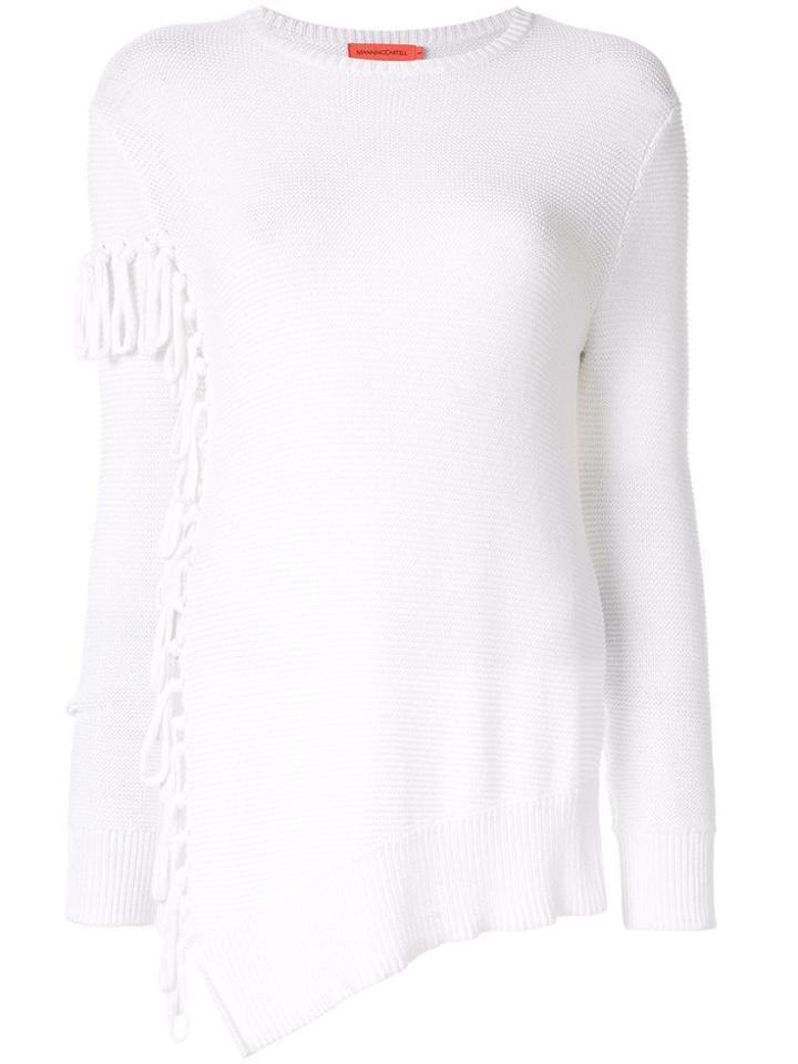 Manning Cartell Asymmetric Fringed Jumper - White