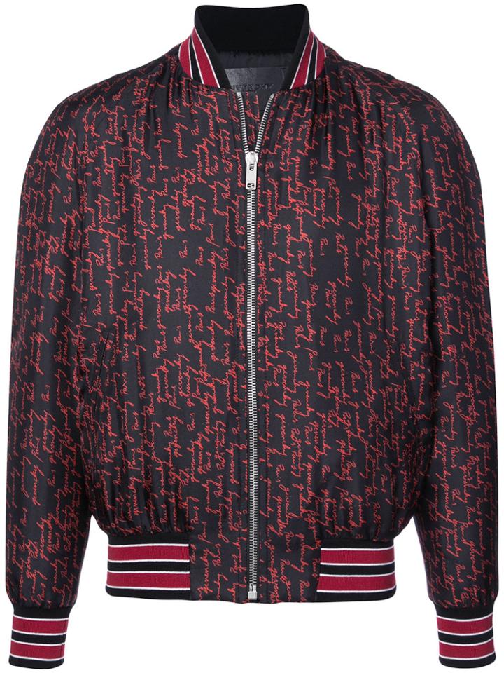 Givenchy Printed Bomber Jacket - Red