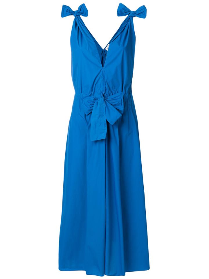 Maison Rabih Kayrouz Paper Fabric Tied Shoulder Dress - Blue