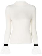 Philosophy Di Lorenzo Serafini - Lace Pullover - Women - Cotton/polyamide/viscose/virgin Wool - 44, Nude/neutrals, Cotton/polyamide/viscose/virgin Wool