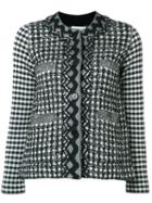 Sonia Rykiel Gingham Plaid Tweed Jacket, Women's, Size: Small, Black, Cotton/viscose/polyamide/virgin Wool