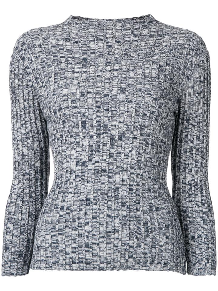 Ports 1961 Ribbed Mélange Top - Blue