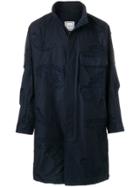 Wooyoungmi Embroidered Applique Coat - Blue
