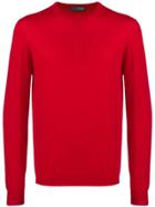 Drumohr Long-sleeve Fitted Sweater - Red