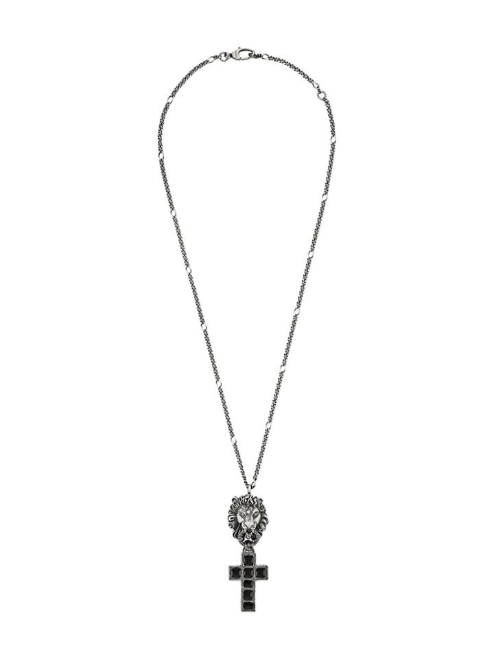 Gucci Lion Head Necklace - Silver