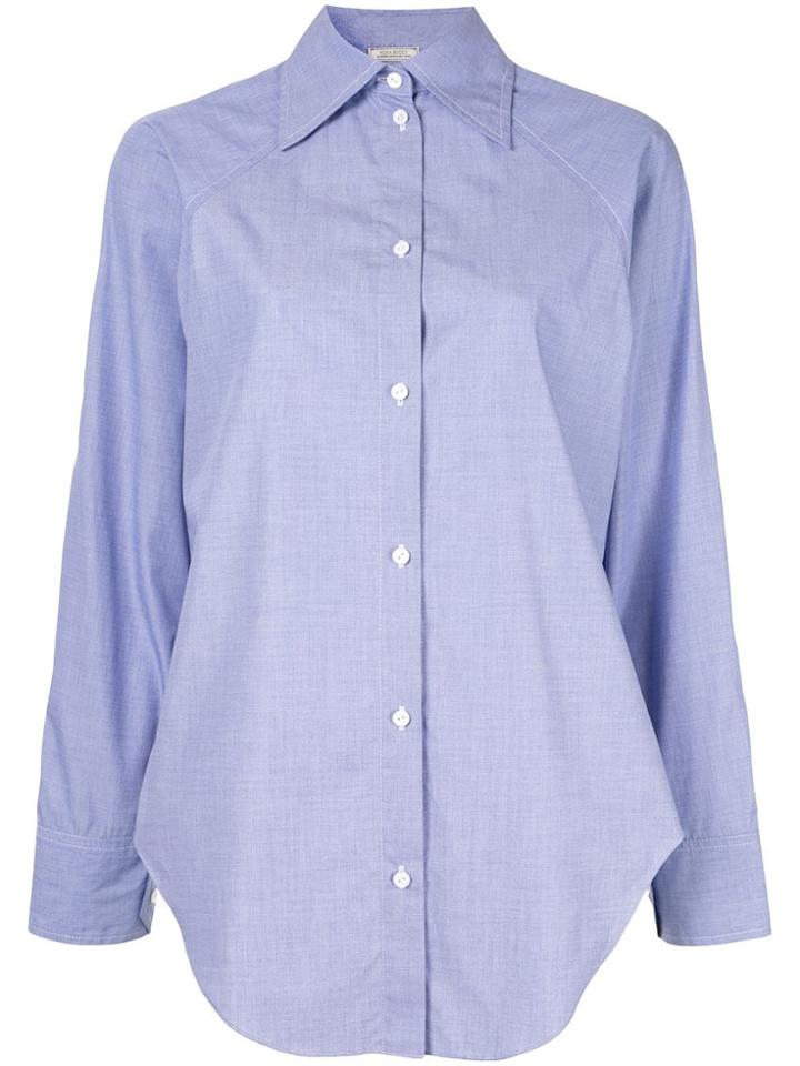 Nina Ricci Plain Button Shirt - Blue