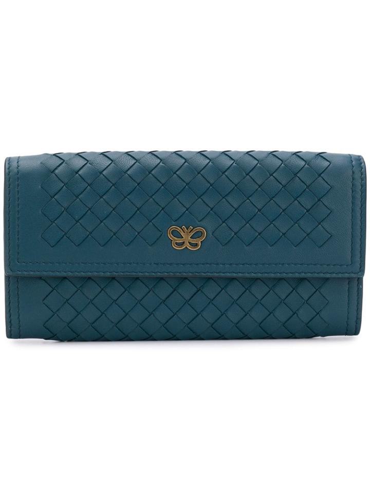 Bottega Veneta Intrecciato French Wallet - Blue