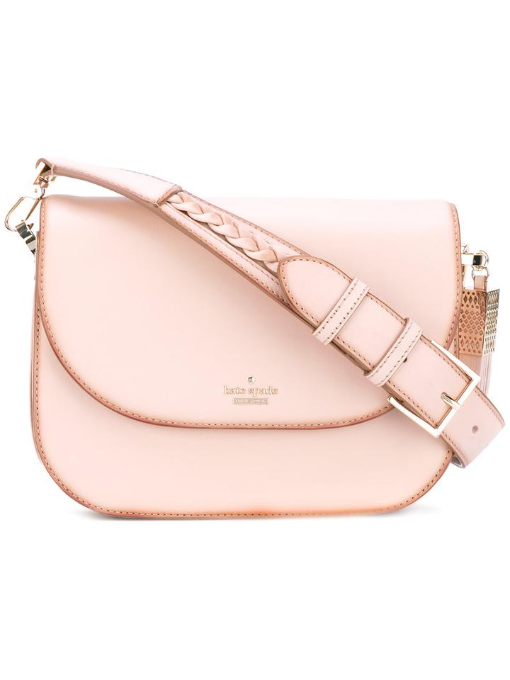 Braided Strap Shoulder Bag - Women - Calf Leather/polyester - One Size, Pink/purple, Calf Leather/polyester, Kate Spade