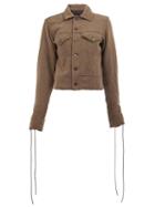 Haider Ackermann - Denim (blue) Jacket - Women - Cotton/linen/flax/nylon/wool - 38, Cotton/linen/flax/nylon/wool